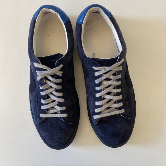 Oliver Cabell || Low 1 Marine Suede Low Top Sneakers Navy Blue 40 - Picture 4 of 11